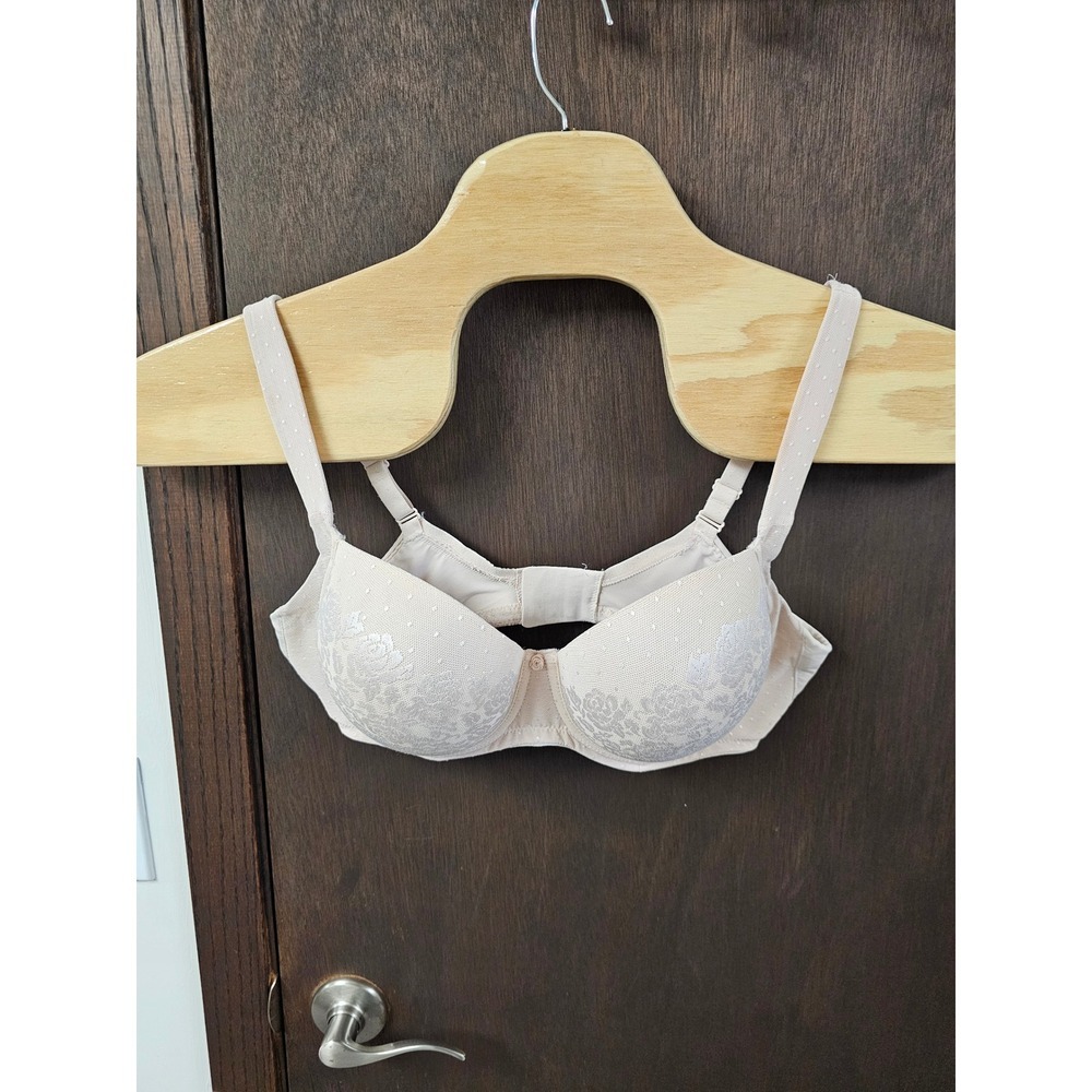 Soma Stunning Support Full Coverage Floral Lace Underwire Bra Beige 36DD